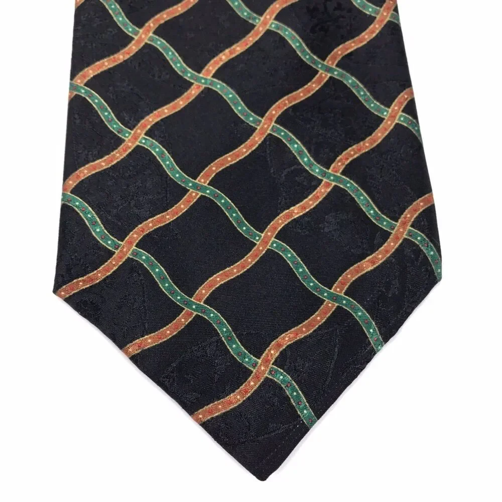 Stefano Ricci Men's Pure Silk Elegant black Green Red Necktie 59